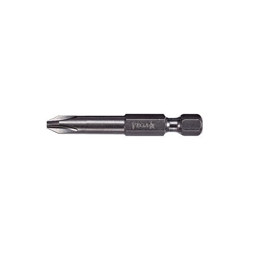 VEGA 1150P1A Power Bit, Imperial, Phillips Point, #1 Point, 6 in Overall Length, Phillips, Gunmetal Gray, Stainless Steel