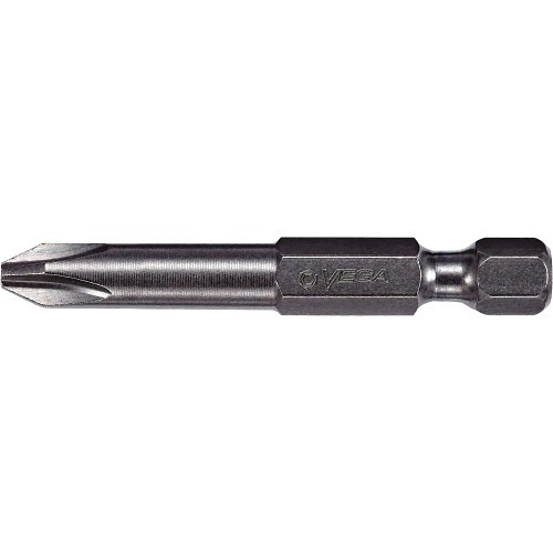 VEGA 1300P2A Power Bit, Imperial, Phillips Point, #2 Point, 6 in Overall Length, Phillips, Gunmetal Gray, S2 Modified Steel