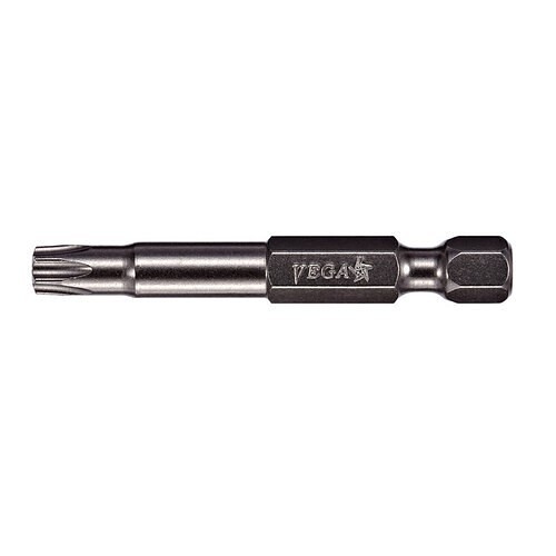 VEGA 190TT15A Screwdriver Bit, Imperial, Torx Point, #15 Point, 3-1/2 in Overall Length, Torx Tamper, Gunmetal Grey, S2 Modified Steel