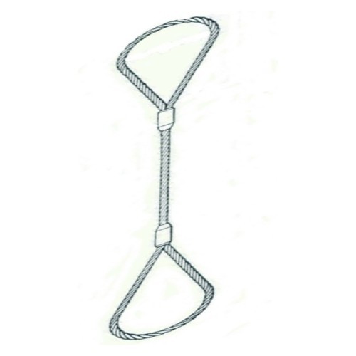 Volunteer 50R2400WRS-EE Wire Rope Sling, 1/2 in Wire Rope Dia, 2 ft Length, 2000 lb Vertical Hitch
