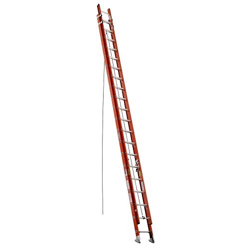 WERNER® D6240-2 Extension Ladder, 40 ft Overall Length, ANSI Code: A14.5-2007, 300 lb Load, Fiberglass