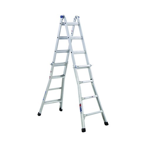WERNER® MT-17 Telescoping Multi-Ladder, 4 to 7 in Ladder Height, 9 to 15 in Extended Ladder Height, Aluminum, 300 lb Load