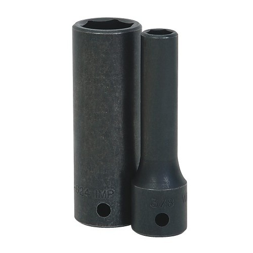 WILLIAMS 14-640 Impact Socket, Yes Impact Rated, SAE, 1/2 in Drive, Deep Socket, 1-1/4 in Socket, 6 Points