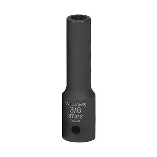 WILLIAMS 37416 Impact Socket, Yes Impact Rated, SAE, 1/2 in Drive, Deep Socket, 1/2 in Socket, 6 Points