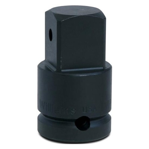 WILLIAMS JHW6-7 Drive Impact Adapter, Square Drive, 1 in Male Drive, 3/4 in Female Drive, Alloy Steel, Black Oxide