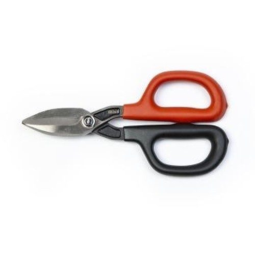 Apex® Crescent® WDF7S Tinner Snip, Cutting Capacity: 24 ga, 1.62 in Length of Cut, Straight Pattern Snip Type, Light Steel & Vinyl Blade, Cushion Grip Handle