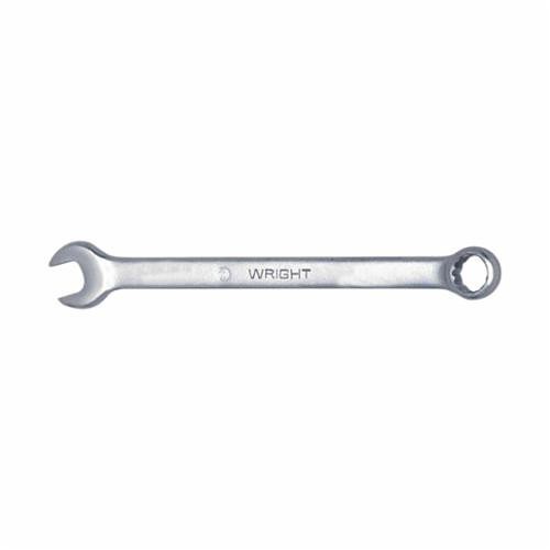 WRIGHTGripâ„¢ 1128 Flat Stem Combination Wrench, 7/8 in, 12 Points, 15 deg Offset, 11-3/4 in OAL, Satin, ASME B107.100