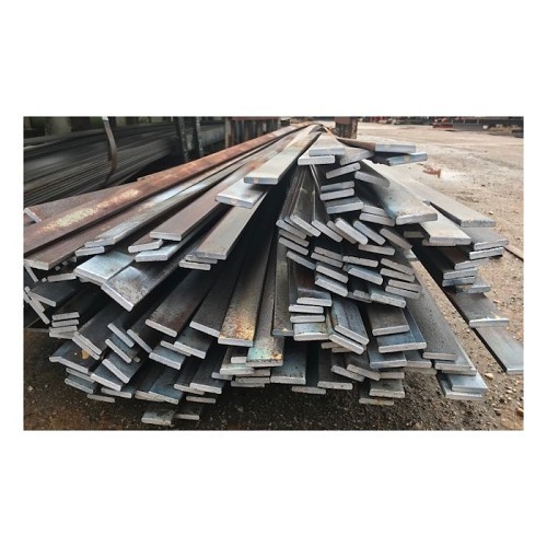 Flat Strip, 2-1/2 in Overall Width, 3/8 in Thickness, Steel