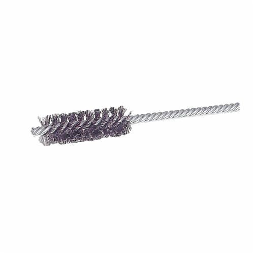Weiler® 21107 Power Tube Brush, 1/2 in Dia x 2 in L, 5 in OAL, 0.006 in Dia Filament/Wire, Steel Fill