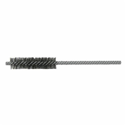 Weiler® 21252 Power Tube Brush, 1/2 in Dia x 2 in L, 5 in OAL, 0.0104 in Dia Filament/Wire, Steel Fill