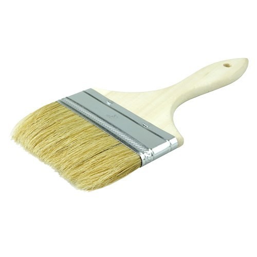 Weiler® 40076 Paint Brush, 4 in WD x 2 in LG x 3/8 in THK Brush, China Bristle Brush, Wood Handle, Chip & Oil Paint