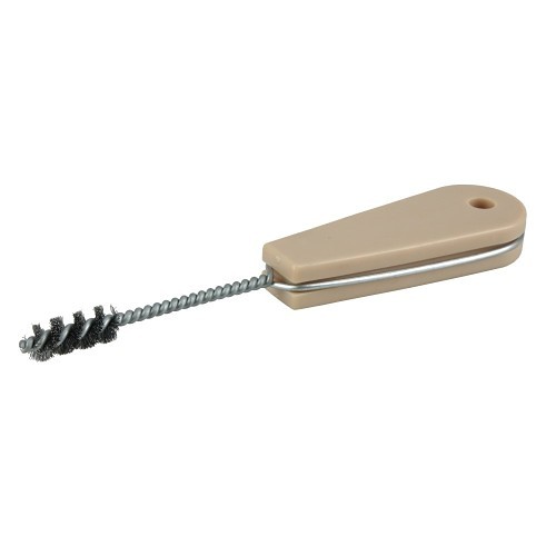 Weiler® 44079 Copper Tube Fitting Brush, 3/8 in Brush Dia, 1 in Brush Length, 6.5 in Overall Length, 0.005 in Filament/Wire Diameter, Steel Fill