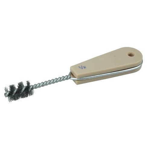 Weiler® 44081 Tube Fitting Brush, 5/8 in Brush Dia, 1 in Brush Length, 0.008 in Filament/Wire Diameter, Steel Fill