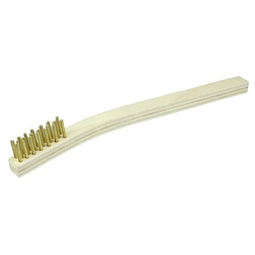 Weiler® 44189 Wire Scratch Brush, 7-1/2 L x 1/2 W in Block, 1/2 in Trim Length, Brass Trim