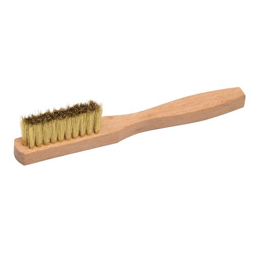 Weiler® 44619 Wire Scratch Brush, 6 L x 1/2 W in Block, 5/8 in Trim Length, Brass Trim