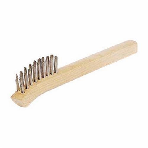 Weiler® 95013 Small Handle Scratch Brush, 2-1/4 in Brush, 8-3/4 in L x 1/2 in W Block, 5/8 in L Stainless Steel Trim
