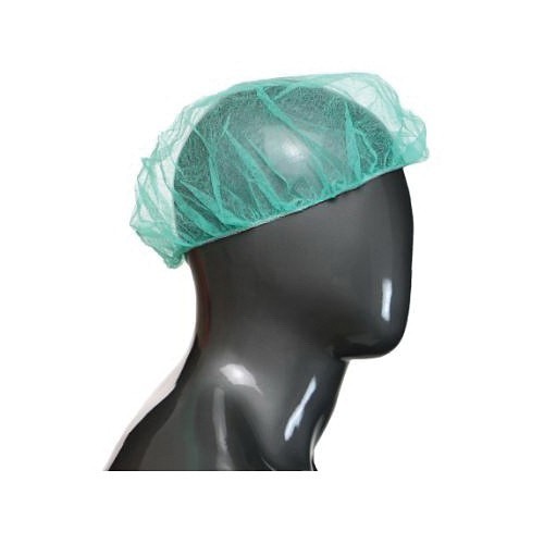 PIP® UB-24-1000G UB-1000 Latex Free Standard Weight Disposable Bouffant Cap, 24 in, Green, Spunbond Polypropylene