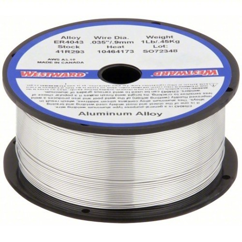 Westward® 41R293 Welding Wire, 0.035 in Wire Dia, 1 lb, Aluminum Wire