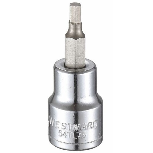 Westward® 54TL73 Socket Driver Bit, No Impact Rated, Metric, 3/8 in Drive