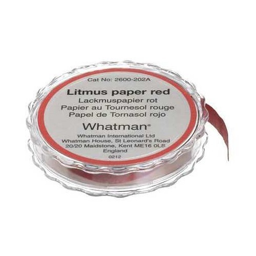 Whatman® G8767376 PH Indicator and Test Paper, Litmus Red Testing, 5-8 pH, 16-13/32 in Length, 9/32 in Width