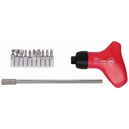 Wiha® Wiha® 28296 Ratchet Screwdriver Set, Slotted/Phillips/Torx Point, 5.5 mm, 6.5 mm, 8 mm, 0, 1, 2, 3, T10, T15, T20 Point, 12 Piece, Plastic