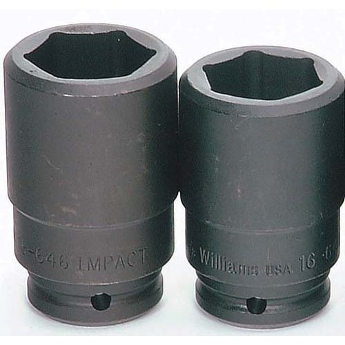 Snap-on Industrial Brands Williams® 14-618 Impact Socket, Standard Deep Style, Yes Impact Rated, SAE, 1/2 in Drive, 9/16 in Socket, 6 Points