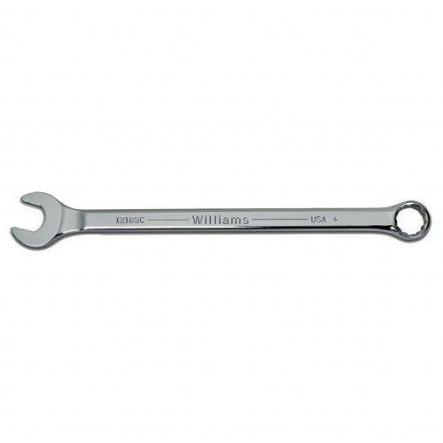 Williams Industrial Tools JHW1230SC Combination Wrench, SAE, 15/16 in Wrench Opening, 12 Points, 13-1/4 in Overall Length, Polished Chrome