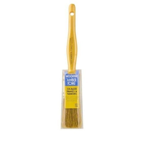 Wooster® 0011230030 Paint Brush, 3.1 in W x 2.4 in H Brush, Hog Bristle Brush, Plastic Handle, Oil-Based Paint