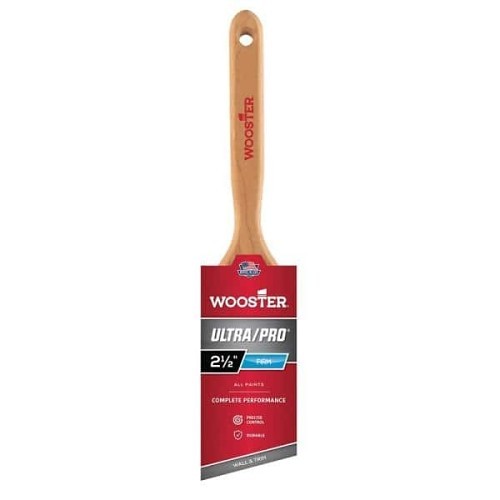 Wooster® 0041740024 Paint Brush, 2-1/2 in W x 5 in H Brush, Nylon/Polyester Brush, Wood Handle, All Paint