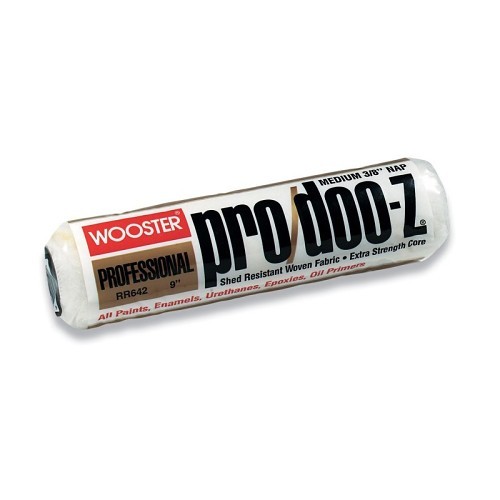 Wooster® Pro/Doo-Z® 0RR6420090 Paint Roller Cover, 3/8 in Nap, 9 in Length, Fabric, Semi-Smooth Surface