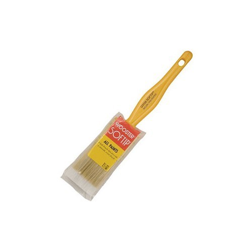Wooster® Sof Tip 0Q31080014 Paint Brush, 2-3/16 in Overall Length, 1-1/2 in W Brush, Polyester/Nylon Brush, Plastic Handle, Varnish Paint