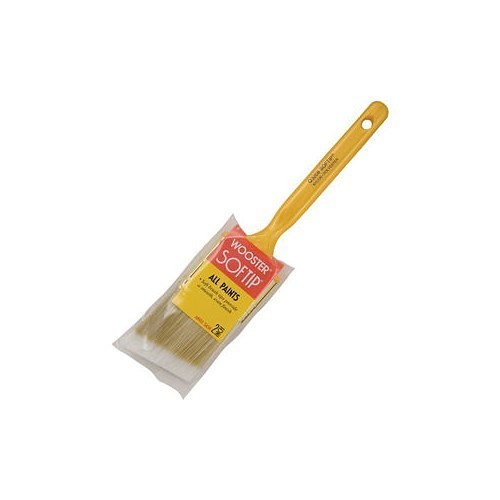 Wooster® Sof Tip 0Q32080020 Paint Brush, 2-3/16 in Overall Length, 2 in W x 1/2 in T Brush, Polyester/Nylon Brush, Plastic Handle