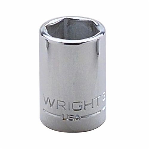 Wright Tool 3114 Shape II Standard Length Socket, 3/8 in Square Drive, 7/16 in, 12 Points