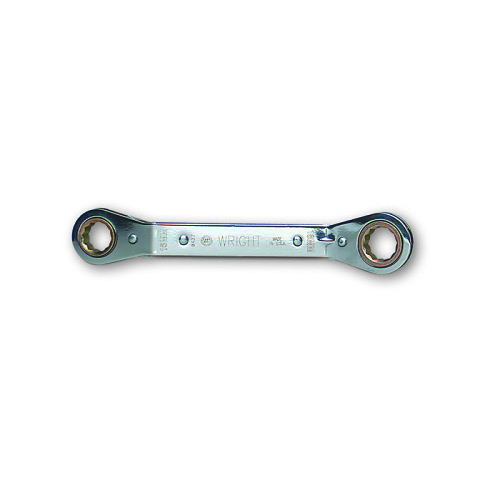 Wright Tool Wright Tool 9424 Ratcheting Box Wrench, Imperial, 12 Points, 25 deg Offset, Heat Treated Steel, Chrome Plated