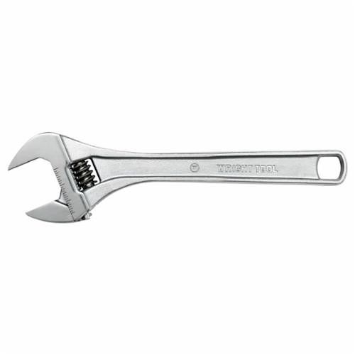 Wright Tool 9AC06 Adjustable Wrench, 15/16 in, 6 in OAL, Steel Body, Steel, Polished Chrome