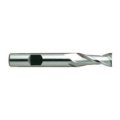 YG-1 01039 Square End Mill, 1/8 in Diameter Cutter, 3/8 in Length of Cut, 2 Flutes, 3/8 in Shank Diameter, 2-5/16 in Overall Length, Uncoated