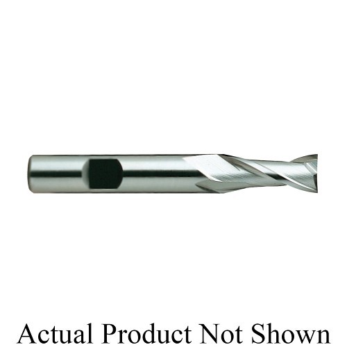 YG-1 01051HF Series E1030 Center Cut Regular Length Standard Square End Mill, 5/16 in Dia Cutter, 9/16 in Length of Cut, 2 Flutes, 3/8 in Dia Shank, 2-5/16 in OAL, TiAlN Futura Coated