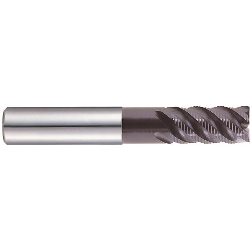 YG-1 95104 EH970 JET-POWER Center Cut Fine Pitch High Performance Imperial Long Reach Multi-Flute Roughing End Mill, 1/2 in Dia Cutter, 1 in Length of Cut, 4 Flutes, 1/2 in Dia Shank, 3 in OAL, TiAlN Coated