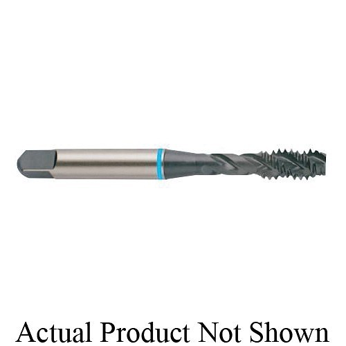 YG-1 BI283 BI Series Single End Spiral Flute Tap, Right Hand Cutting, #8-32 Thread, H3 Thread Limit, Modified Bottoming Chamfer, Right Hand Flute Direction, 3 Flutes, Hardslick Coated, Super HSS