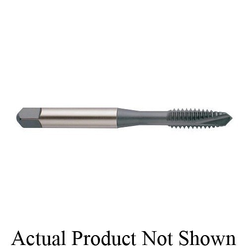 YG-1 I0423 Single End Spiral Point Tap, Right Hand Cutting, 1/4-28 Thread, H3 Thread Limit, Plug Chamfer, 3 Flutes, Steam Oxide, HSS-E-V3