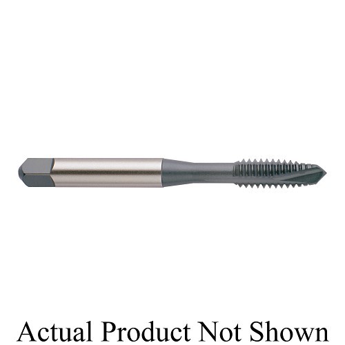 YG-1 I2443 High Performance Square Shank Spiral Point Tap, 5/16-18 Thread, H3 Thread Limit, 4P-5P Plug Chamfer, 3 Flutes, TiN Coated, HSSE-V3