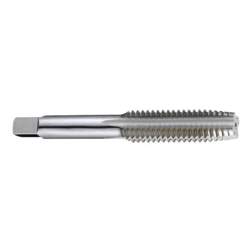 YG-1 T7316847 Square Shank Straight Flute Hand Tap, 1-1/8-12 Thread, H4 Thread Limit, Plug Chamfer, 4 Flutes, Bright, HSS