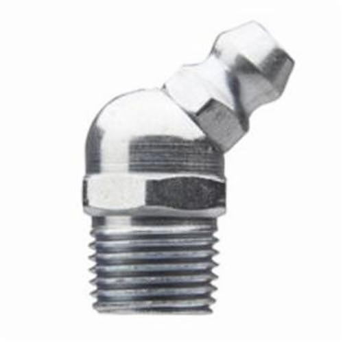 Alemite® 1688-B Lubrication Fitting, 1/8-27 PTF Thread, 57/64 in OAL, 19/64 in L Shank, Steel, Trivalent Zinc Plated