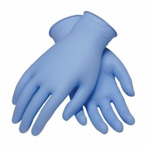 PIP® Ambi-dex® 63-332PF/XL Disposable Gloves, X-Large, #10, Nitrile, Blue, Textured Grip, Knit Wrist Cuff, Powder Free, 9.4 in Length, 5 mil Thickness