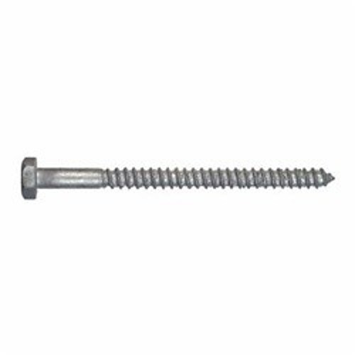 Lag Screw, 5/16 in, 3 in OAL, Low Carbon Steel, Zinc Blue