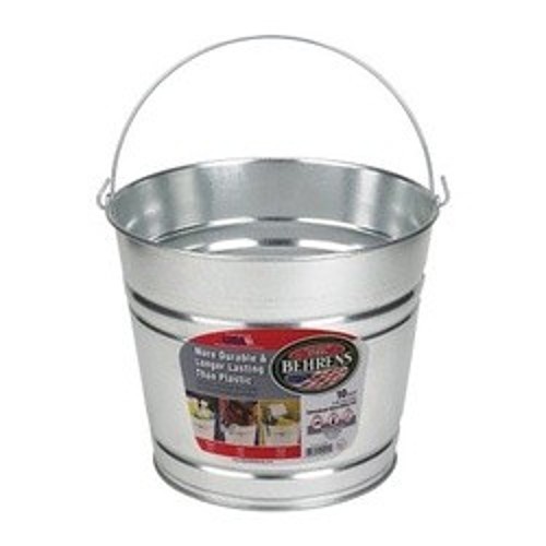 Behrens 1210GS Weather Resistant Storage Pail, 10 qt, Galvanized Steel