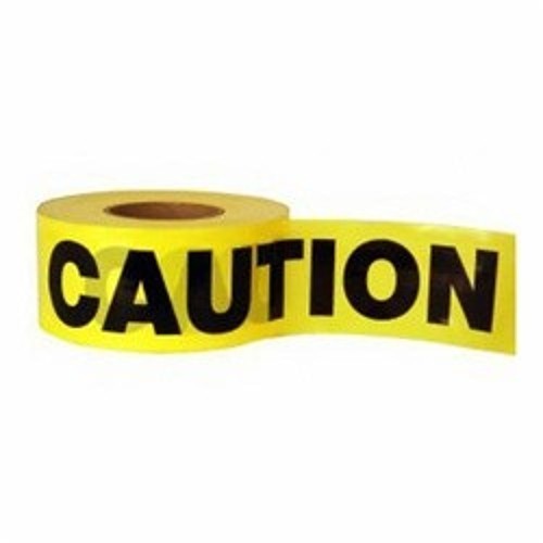 C.H.Hanson® 16000 Standard Grade Barricade Safety Tape, Yellow, 1000 ft L x 3 in W, Caution Legend, PVC