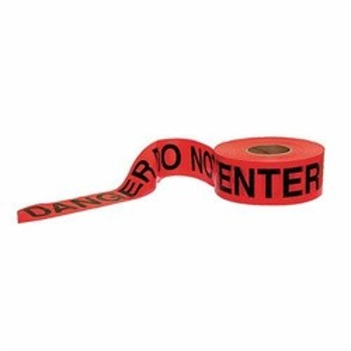 C.H.Hanson® 16005 Standard Grade Barricade Safety Tape, Red/Black, 1000 ft L x 3 in W, Danger Do Not Enter Legend, Polyethylene