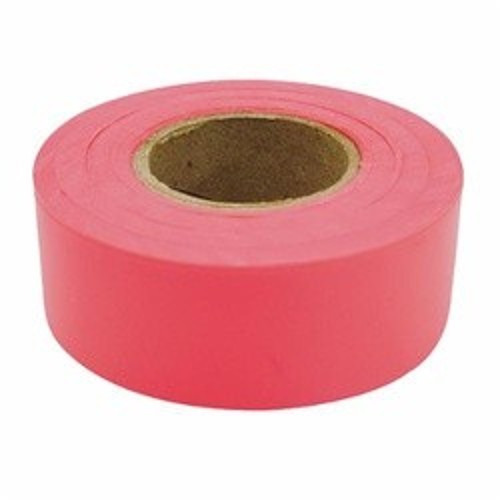 C.H.Hanson® 17002 Flagging Tape, Fluorescent Red, 150 ft L x 1-3/16 in W, PVC