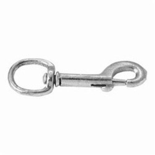 Campbell® T7605801 Round Swiveling Eye Bolt Snap, 5/8 in, 4 in OAL, 5/8 in ID Eye, 110 lb Load, Zinc Plated